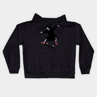 Grim reaper skateboard Kids Hoodie